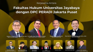 Fakultas Hukum Universitas Jayabaya bekerja sama dengan DPC PERADI Jakarta Pusat Menghadirkan PKPA